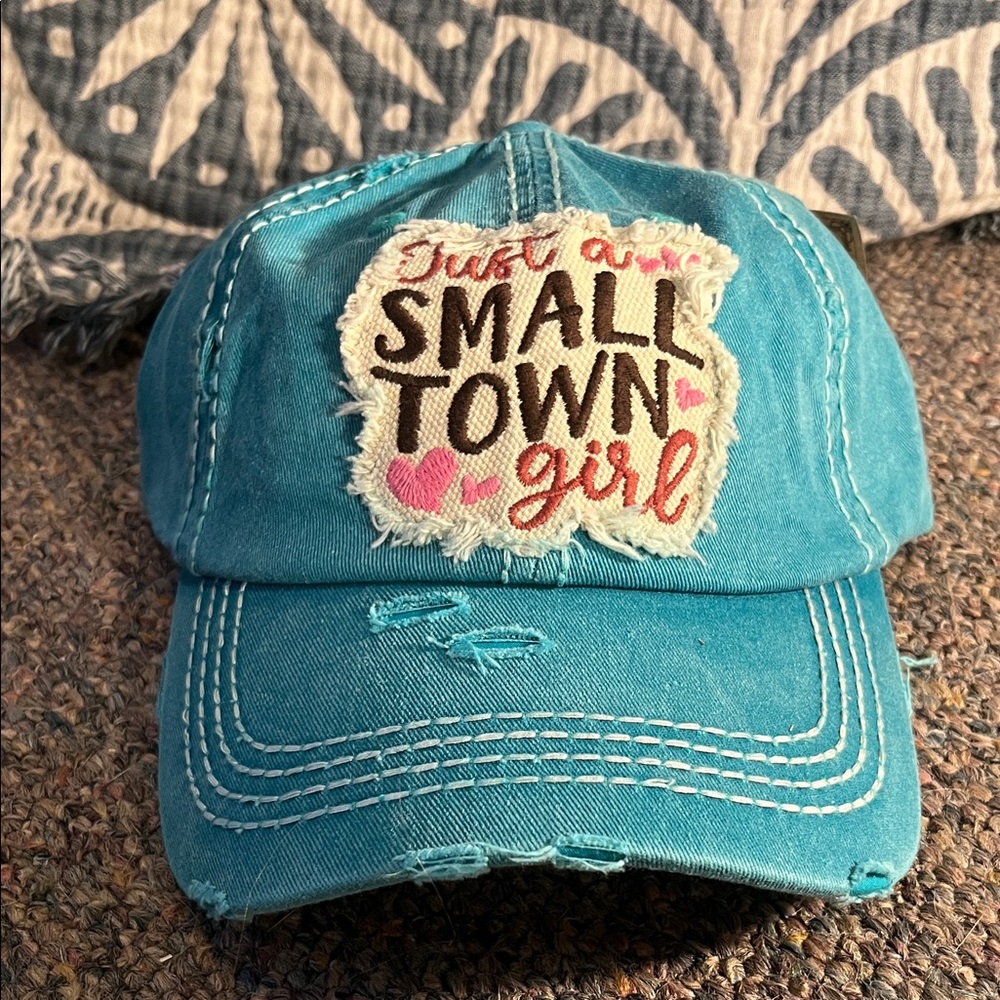 KBETHOS Blue 'Small Town Girl' Distressed Cap
